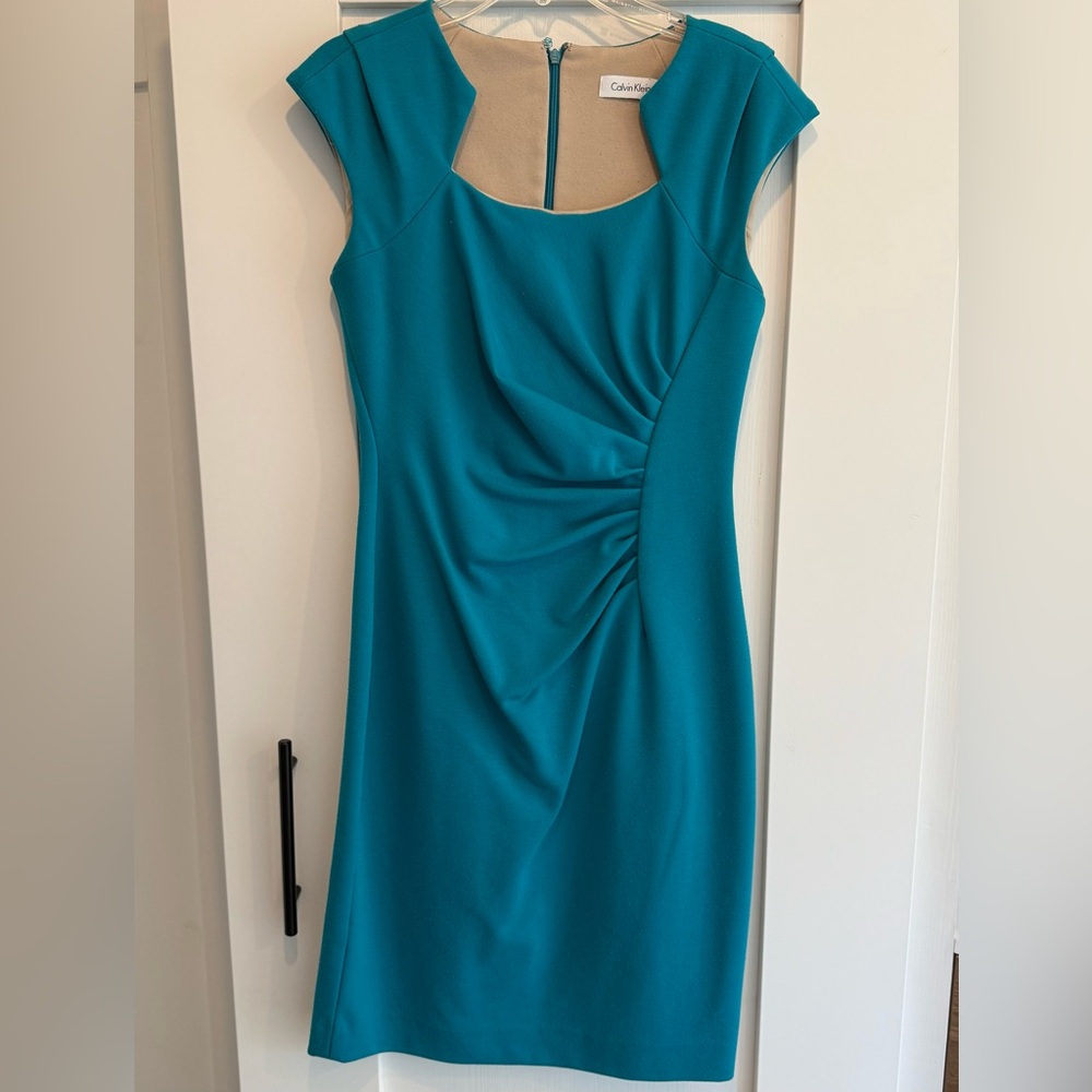 Calvin Klein Turquoise Mini Dress